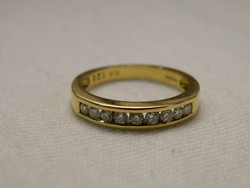 KK831 18 karátos Brill köves arany gyűrű  .25 karát gyémánt