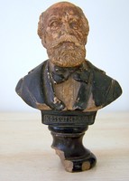 Régi Kossuth Lajos miniatűr kerámia mellszobor büszt