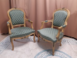 Francia barokk szalon fotel, párban