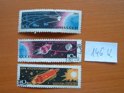 SZOVJETUNIÓ 10 K 3 DB 1963 Kozmonautika Napja 146K