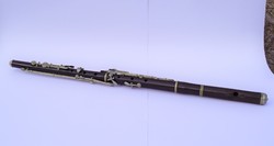 Antik régi fa fuvola 71 cm hosszú hangszer