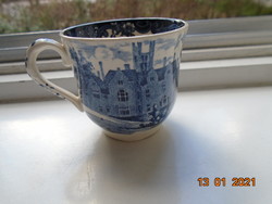 1940 Very rare cobalt blue patterned coffee cup marked 
