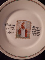 Világháborús emlék tányér