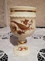 Eladó antik porcelán angol Palassy arany fácános kupa!