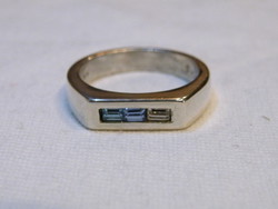 KK868 Elegáns 925 kék köves ezüst gyűrű