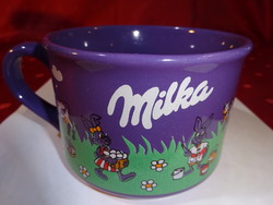 Német porcelán pohár. Milka reklám, húsvéti motívumokkal, átmérője 10,7 cm. Vanneki! Jókai.