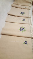 Canvas, embroidered drapery material