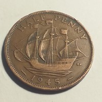 Half penny 1945