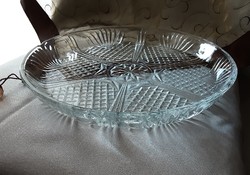 Large, antique 30 cm crystal centerpiece, offering flawless condition
