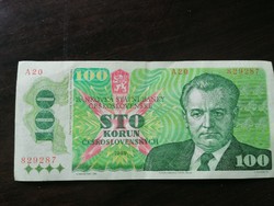 Csehszlovákia Nagyon szép 100 Korona 1989
