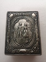 Szerelmes pár Rosenau német antik  ezüst dobozka doboz