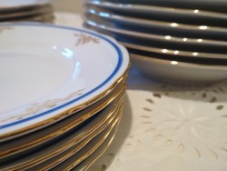 Kék arany porcelán Bohémia ünnepi étkészlet eladó