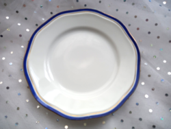 Régi Pirkenhammer tányér kék arany csíkkal 16cm