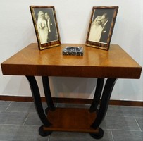 Eredeti restaurált art deco dohányzó asztal