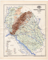 Pozsony vármegye térkép 1897 (12), lexikon melléklet, Gönczy Pál, megye, Posner Károly, eredeti