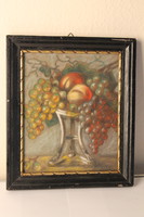 Gyümölcs csendélet 1922, festmény, grafika, pasztell keretben