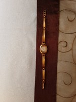 Original Luch mechanical gilded women's watch with gilded strap