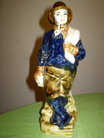 Porcelán figura szobor italtartó kalap alatt tölthető 30x13 cm. hibátlan 