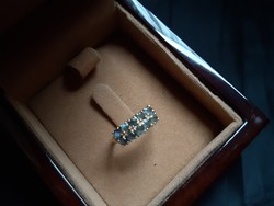Alexandrit-gyémánttal arany gyűrű.Új! Igazolással