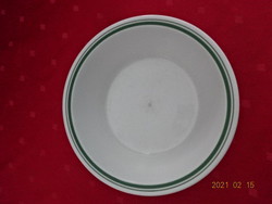 Alföldi porcelán, zöld csíkos leveses tál, átmérője 18,5 cm. Vanneki!