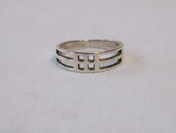KK934 szép kis méretű McIntosh stílusú ezüst gyűrű  fémjelzett 925