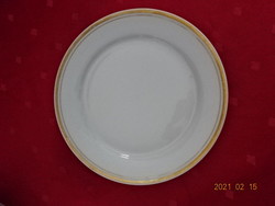 Alföldi porcelán, arany szegélyes süteményes tányér, átmérője 19 cm. Vanneki!