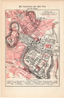 Ókori Róma térkép (ek) 1904, Római birodalom, ókor, történelem, színes nyomat, főváros