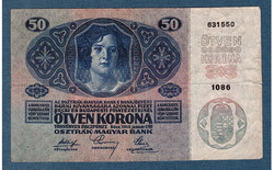 50 Korona 1914   Deutschösterreich bélyegzés 
