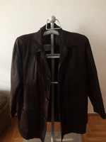 MICHEL VERA PELLE Men's Leather Jacket for Winter, Size 58