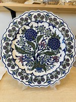 Zsolnay antik cakkos szélű perzsa tányér 1878 ból
