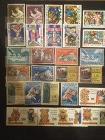 27 darab posta tiszta Vatikáni bélyeg , bélyeg sorok . 