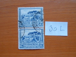 DÉL-AFRIKA 3 P 1930 -1945 Helyi Motívumok 2 DB "SOUTH AFRICA" and "SUID-AFRIKA" 30L