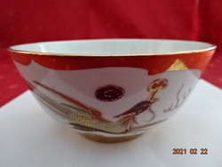 Kínai porcelán, sárkány mintás rizses tál, átmérője 11,5 cm. Vanneki!