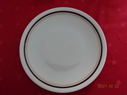 Alföldi porcelán, barna csíkos süteményes tányér, átmérője 19,3 cm. Vanneki!
