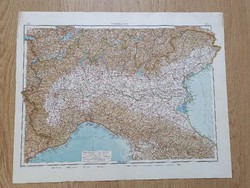 9 darab 1914-es német nyelvű atlaszból származó térképek (58x46 cm) vegyes állapotban egyben