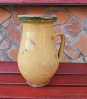 23 Cm tall old ceramic silk bastard pitcher nostalgia, peasant village decoration 3