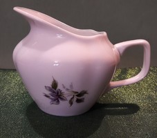 Floral porcelain pourer and sugar bowl