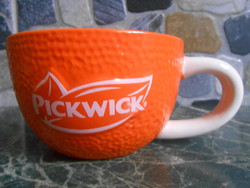 Pickwick teás bögre csésze porcelán narancs mintás új!
