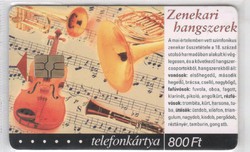 Magyar telefonkártya 0557  2002 Puska Zene 1    GEM 7     50.000 darab   