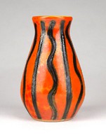 1D331 Régi retro Tófej kerámia váza 10 cm