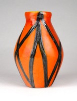 1D330 Régi retro Tófej kerámia váza 10.5 cm