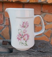 Gyönyörű Alföldi porcelán virágos tulipános kancsó, nosztalgia darab, Gyűjtői szépség