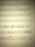 /1877-1878/ Eöri Szabó Jenő kézzel írt kottafüzete!!!12 oldalból áll!!