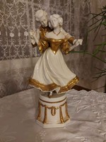 Antik barokk meseszép német porcelán figurapáros! 30cm!!!