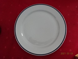 Alföldi porcelán, kék csíkos lapostányér, átmérője 24 cm. Vanneki!