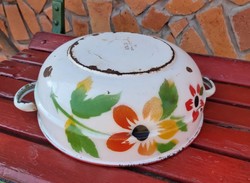Budafok flower bowl enamel bowl for peasant, flowers, ornaments in the garden 012