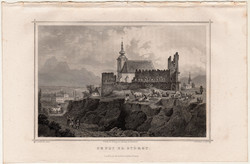 Sepsi Sz. György, acélmetszet 1864, Hunfalvy, Rohbock, eredeti, metszet, Erdély, Sepsiszentgyörgy