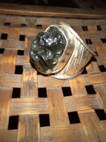 Moldavit köves ezüst gyűrű - foglalt Zsókának