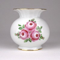 1D564 Hibátlan kézifestéssel díszített virágdíszes porcelán váza 7.5 cm