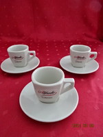 Német porcelán kávéscsésze + alátét, Alfredo espresso felirattal. Vanneki!